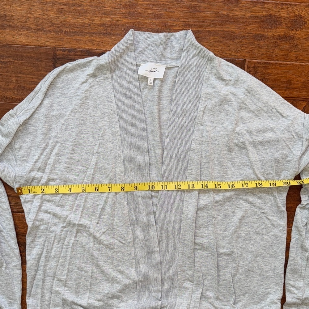 Soma WKND gray knit open lounge lightweight cardigan, small - Picture 2 of 6
